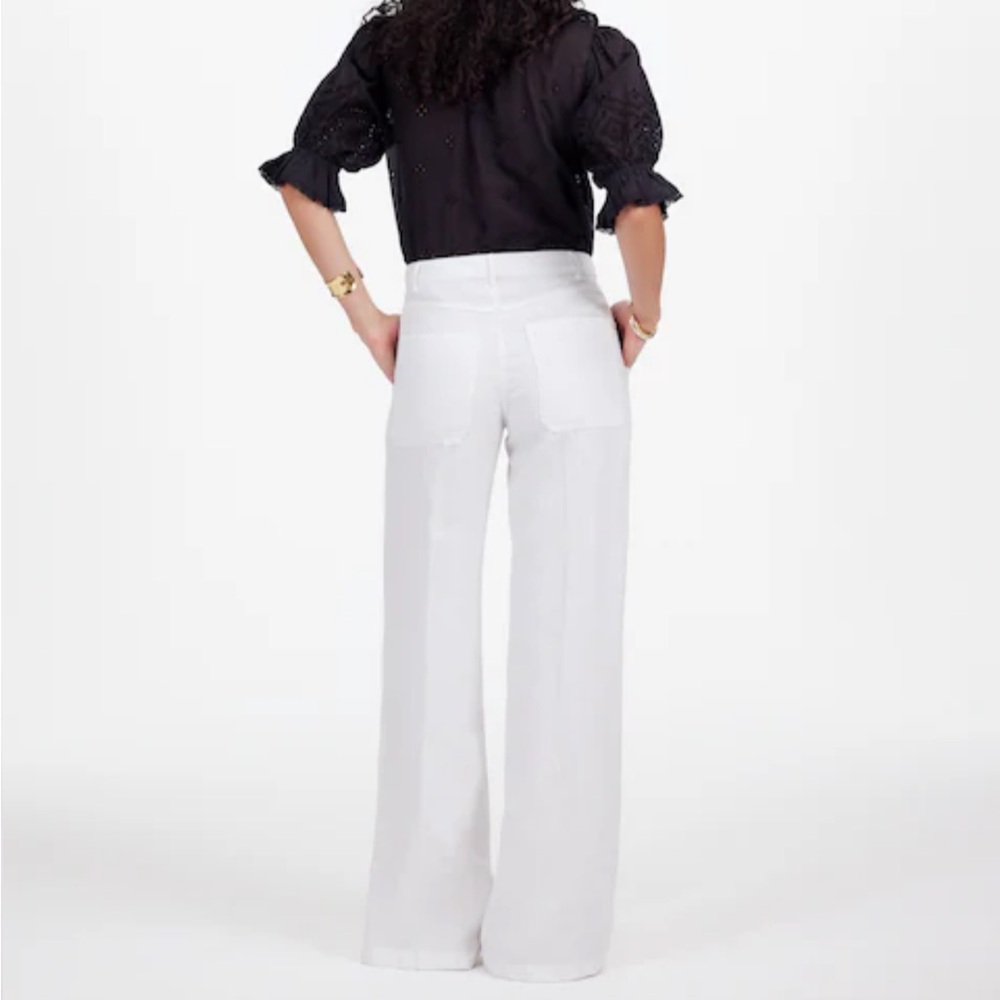 White Wide-Leg Pants - Picture 4 of 7
